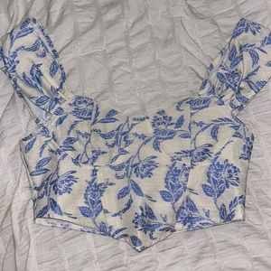 Shein floral corset top